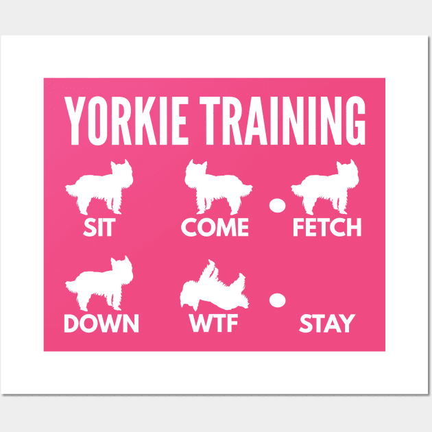 Yorkie Training Boxer Dog Tricks Wall Art by DoggyStyles